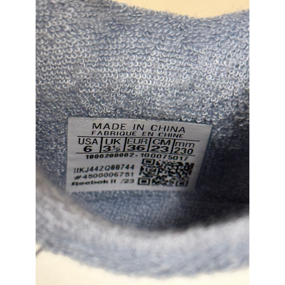 Reebok Phase Court Vintage Chalk Leather Women’s Size 6 Retro Sneakers Fleece - Picture 9 of 10